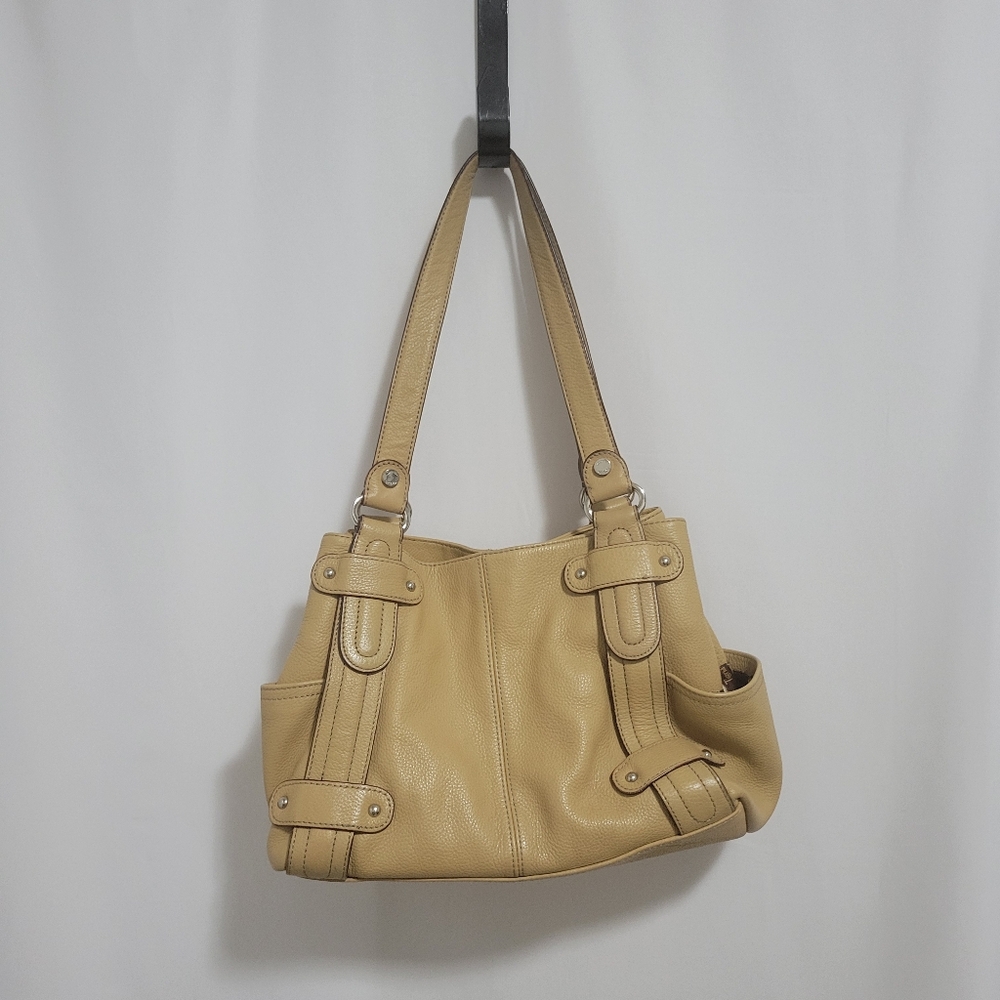 Tignanello Tan Leather Shoulder Bag